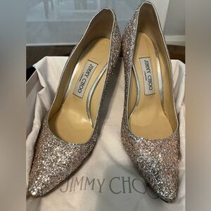 Jimmy Choo Romy Viola Mix Glitter Heels